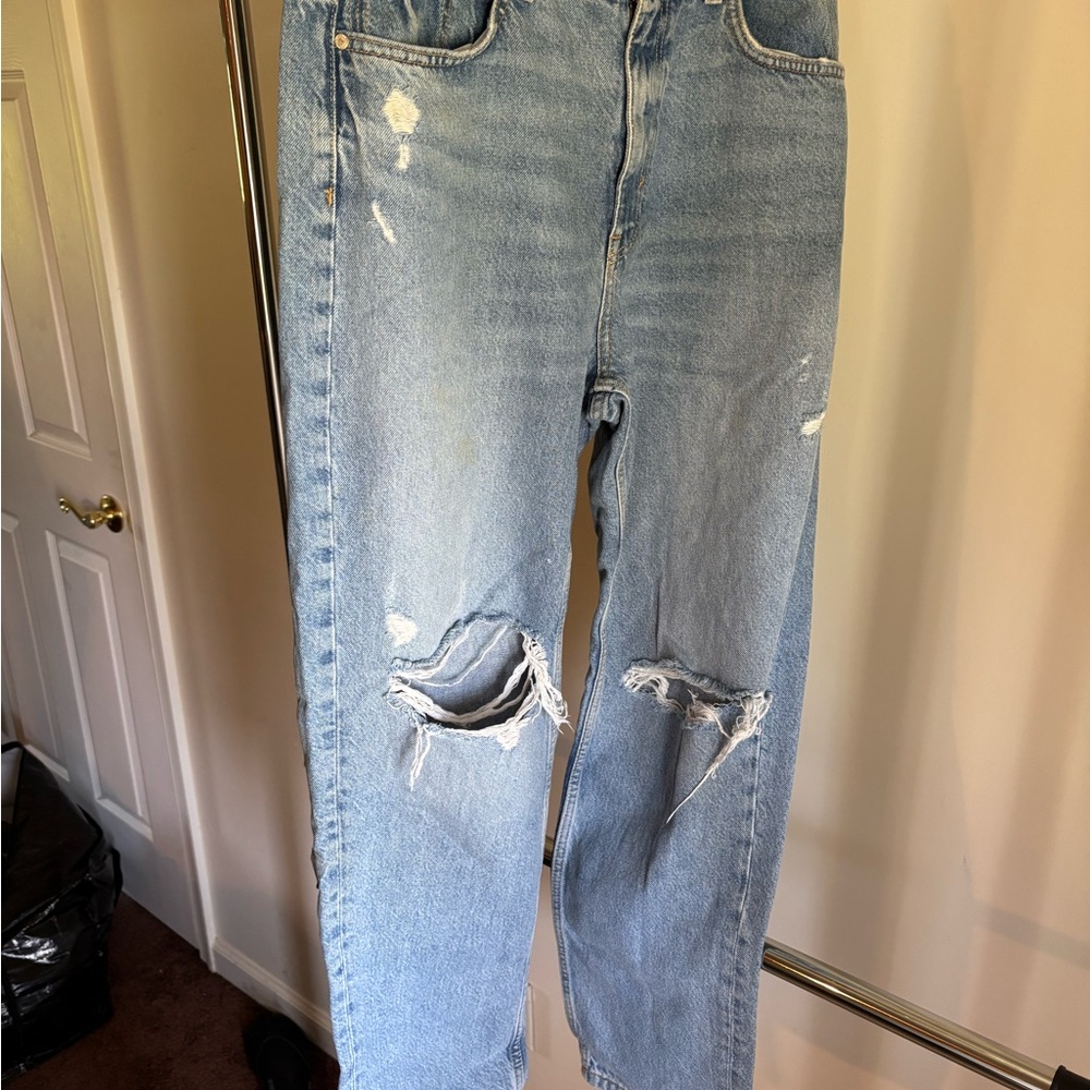 Zara Faded Blue Denim Jeans